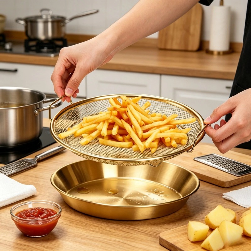 Gold Heavy Duty Deep Fryer Rac - Kitchen Gadgets Gold review and price