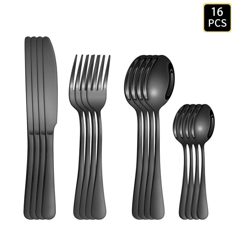 4/6/16/24pcs Black Stainless S - Kitchen Gadgets Gold review and price