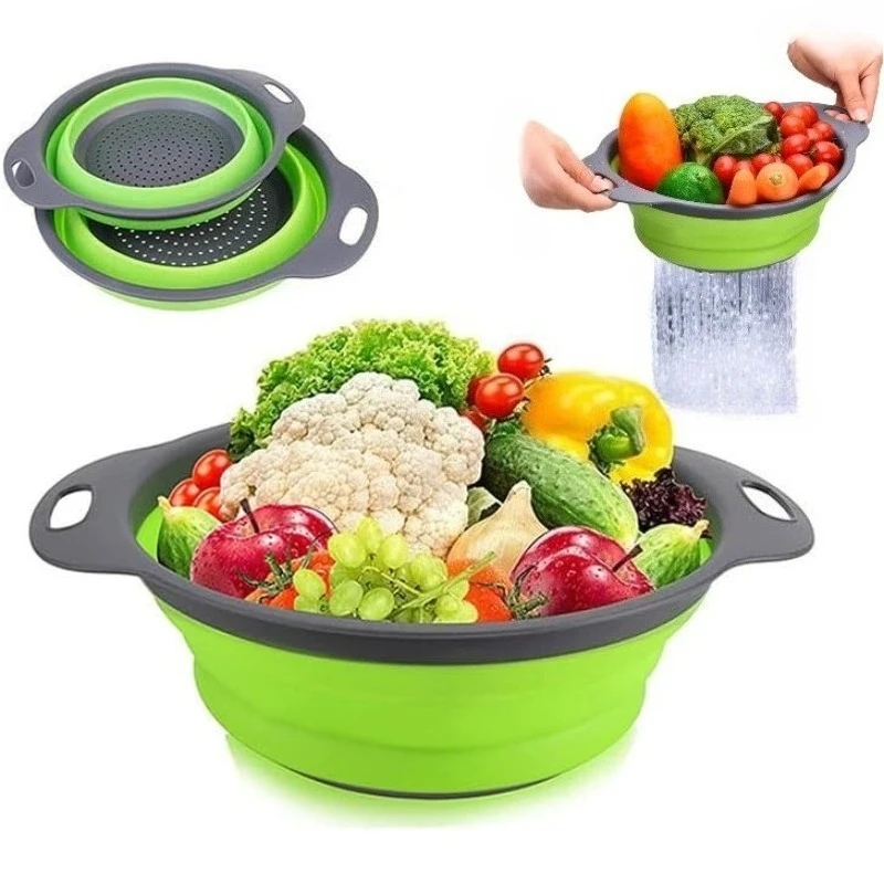 1Pc Foldable Silicone Strainer - Kitchen Gadgets Organizer review and price